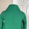 LAFAYETTE 148 NY Women Green Virgin Wool Stand Up Collar Cape Size P
