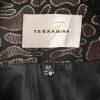TERRAMINA Women 1PC Single Breasted Brown Gold Metallic Long Blazer Size 22
