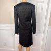 10-1856.jpg New ISABELLA 2PC Black Floral Polyester Cotton Spandex Lined Skirt Suit Size 14