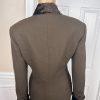 10-1869.jpg JONES NEW YORK Vintage 2PC Brown Faux Fur Stand Up Collar Skirt Suit Size 6