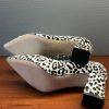 Marc Fisher Zalaly Animal Print Cow Fur Leather Pumps Shoe Block Heels 9.5 M