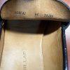 Peter Millar Crocodile Alligator Grain Leather Black Slip On Loafers Size 8W