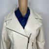 Arden B Vintage 100% Leather Jacket Size M Beaded Zip Up Moto Biker Lined Y2K