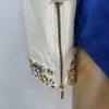 Arden B Vintage 100% Leather Jacket Size M Beaded Zip Up Moto Biker Lined Y2K