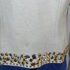 Arden B Vintage 100% Leather Jacket Size M Beaded Zip Up Moto Biker Lined Y2K