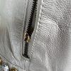 Arden B Vintage 100% Leather Jacket Size M Beaded Zip Up Moto Biker Lined Y2K