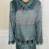 Susanna Polyester Metallic Skirt Suit Top Size 18 Green Black Beaded Lined 2PC
