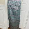 Susanna Polyester Metallic Skirt Suit Top Size 18 Green Black Beaded Lined 2PC