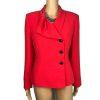 Kasper women Polyester Blazer Size 10 Red Wrap Shawl Collar Cocktail 1PC