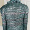 Susanna Polyester Metallic Skirt Suit Top Size 18 Green Black Beaded Lined 2PC