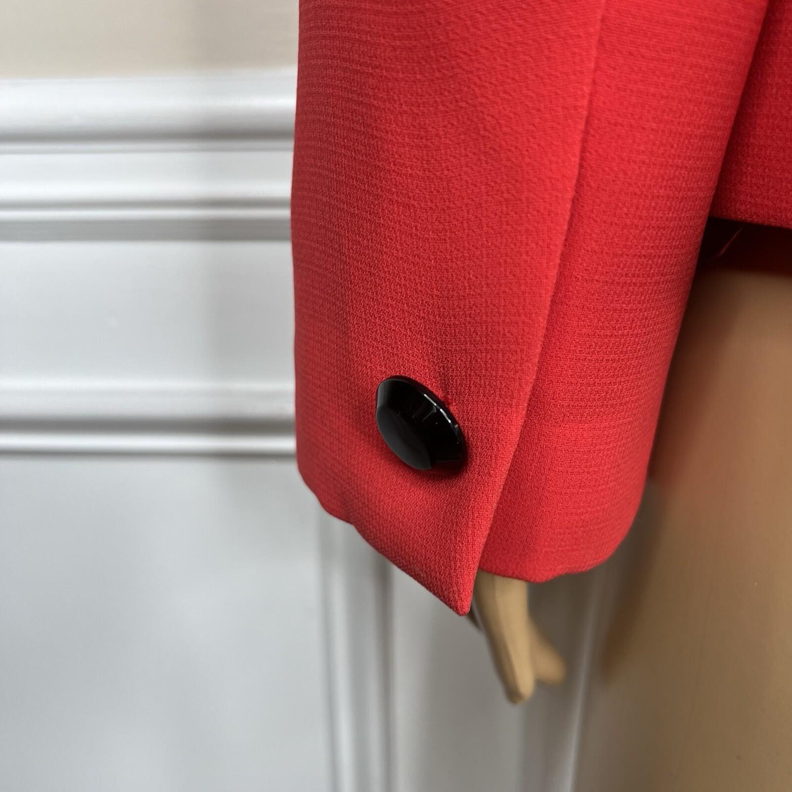 Kasper women Polyester Blazer Size 10 Red Wrap Shawl Collar Cocktail 1PC