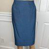 Kasper ASL Women Polyester Viscose Skirt Suit Size 10 Blue Short Sleeve 2PC