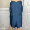Kasper ASL Women Polyester Viscose Skirt Suit Size 10 Blue Short Sleeve 2PC