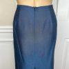 Kasper ASL Women Polyester Viscose Skirt Suit Size 10 Blue Short Sleeve 2PC