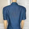 Kasper ASL Women Polyester Viscose Skirt Suit Size 10 Blue Short Sleeve 2PC