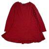 Eileen Fisher Women Merino Wool Size L Red Oversized Tunic Blouse High Low Hem