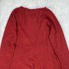 Eileen Fisher Women Merino Wool Size L Red Oversized Tunic Blouse High Low Hem