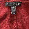 Eileen Fisher Women Merino Wool Size L Red Oversized Tunic Blouse High Low Hem