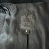 Anna Sui Wool Velour Hem Blazer Size 6 Stand Up Collar Black White Quiet Luxury