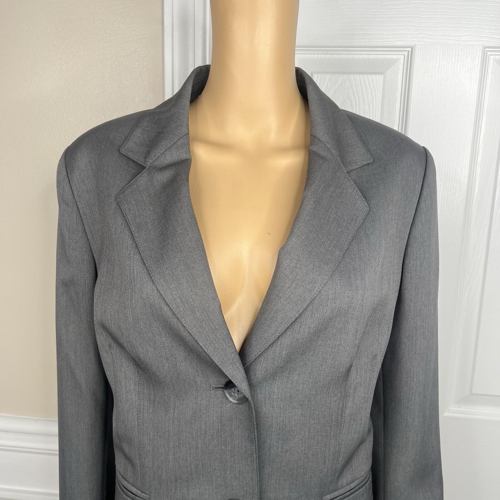 Collections For le Suit Women Polyester Pant 14P  Suit 14 Gray Notch Collar 2PC