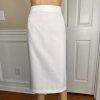 Danillo Women Polyester Skirt Suit Size 18W White Lined Collarless 2PC New