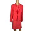 Nine West Polyester Spandex Dress Suit Size 16 Pink Lined Flared Cocktail 2PC
