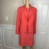 Nine West Polyester Spandex Dress Suit Size 16 Pink Lined Flared Cocktail 2PC