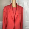 Nine West Polyester Spandex Dress Suit Size 16 Pink Lined Flared Cocktail 2PC