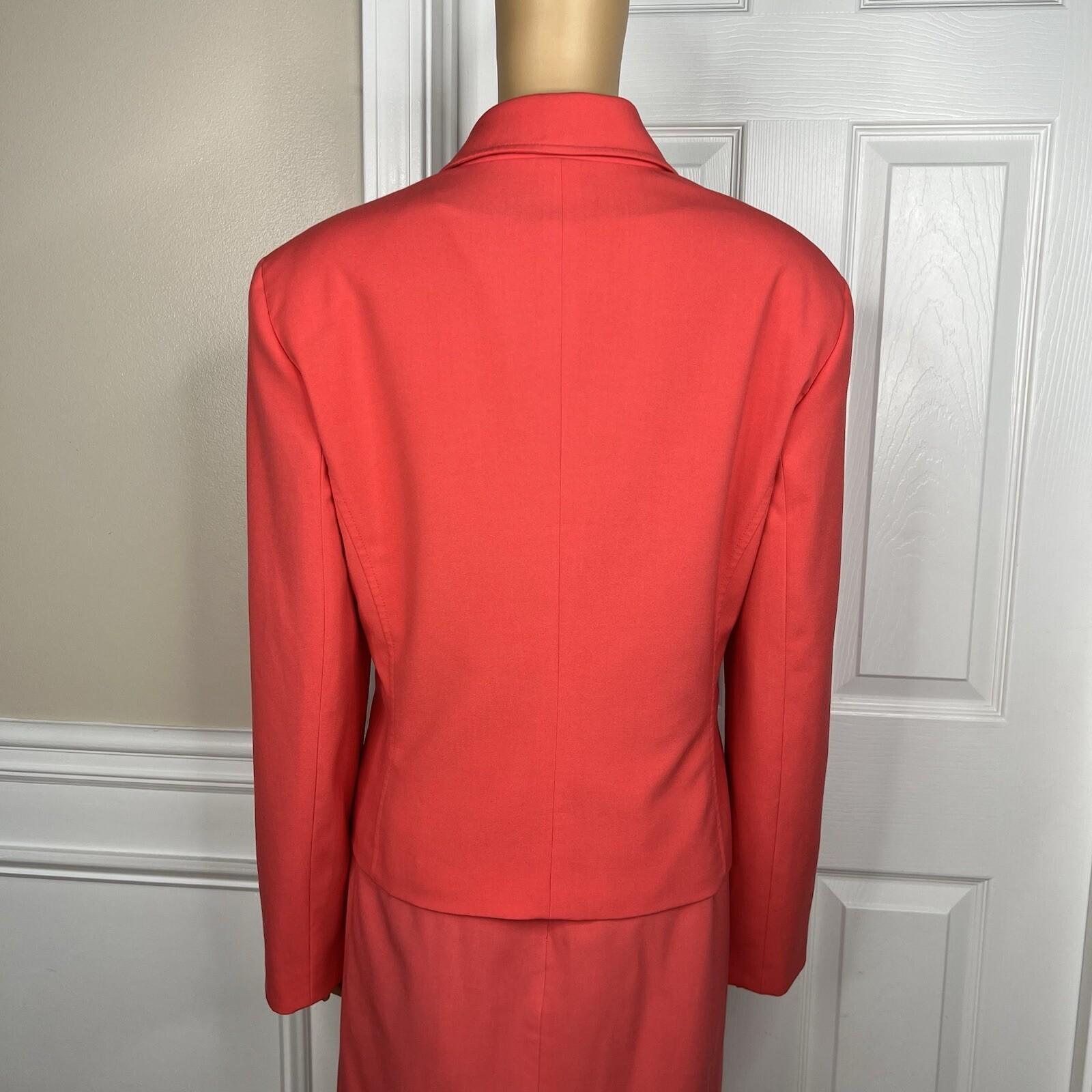 Nine West Polyester Spandex Dress Suit Size 16 Pink Lined Flared Cocktail 2PC