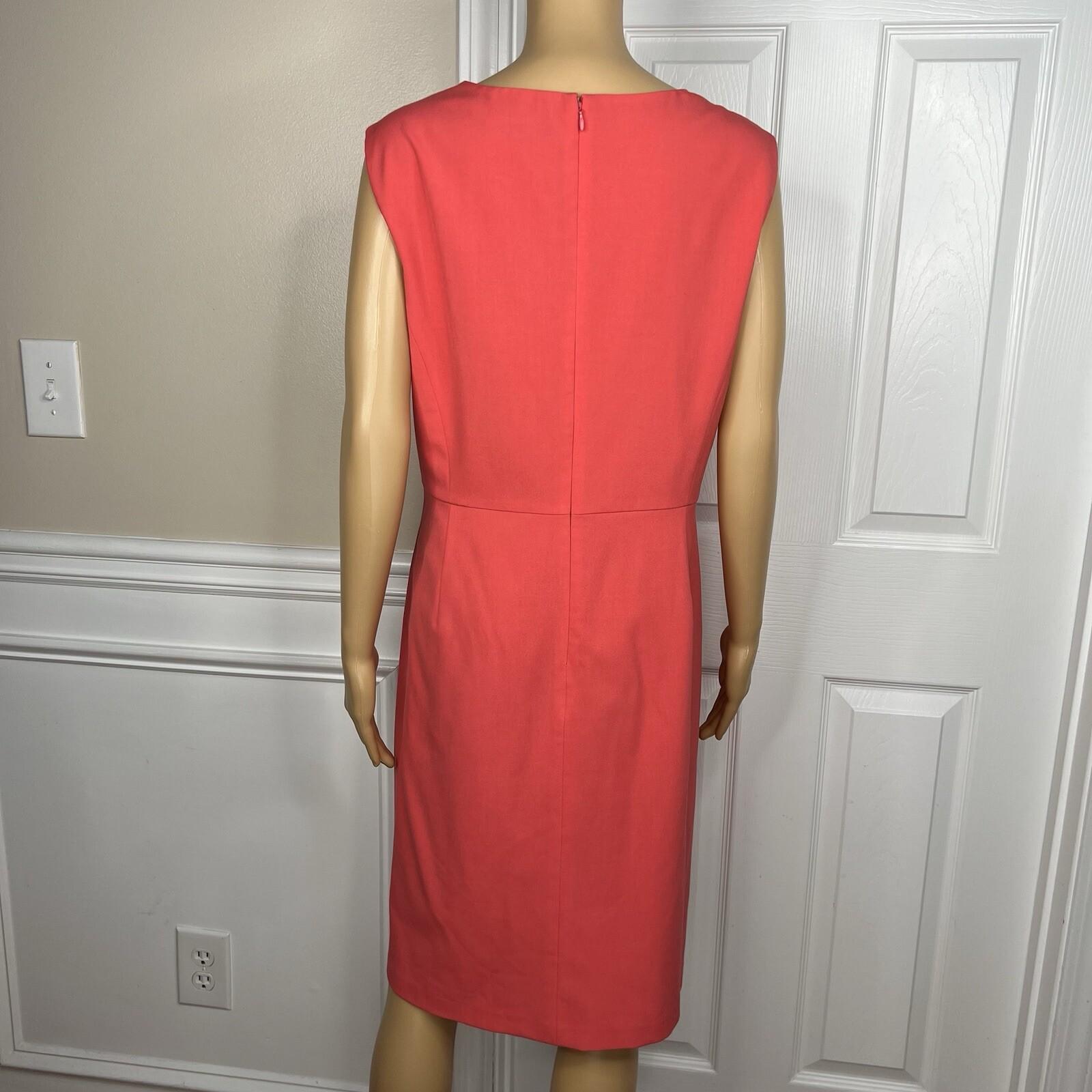 Nine West Polyester Spandex Dress Suit Size 16 Pink Lined Flared Cocktail 2PC