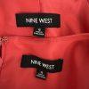 Nine West Polyester Spandex Dress Suit Size 16 Pink Lined Flared Cocktail 2PC