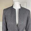 EVAN PICONE BLACK LABEL Gray Striped Polyester Pleated Lined Skirt Suit Size 8