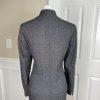 EVAN PICONE BLACK LABEL Gray Striped Polyester Pleated Lined Skirt Suit Size 8