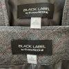 EVAN PICONE BLACK LABEL Gray Striped Polyester Pleated Lined Skirt Suit Size 8