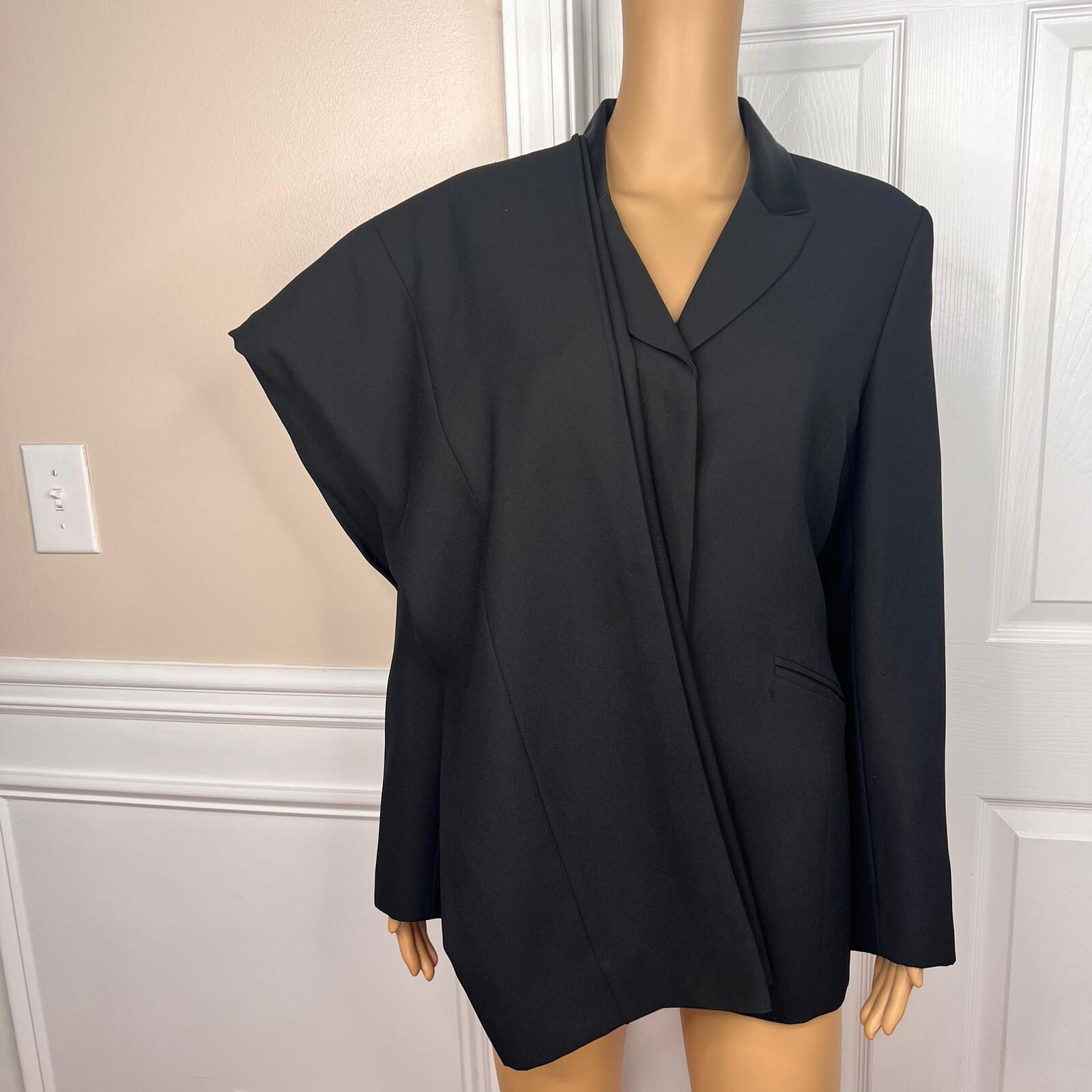 Le Suit Vintage Polyester Pant Suit Size 10 Black Tuxedo Lined Notch Collar 2PC