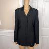 Le Suit Vintage Polyester Pant Suit Size 10 Black Tuxedo Lined Notch Collar 2PC
