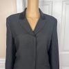Le Suit Vintage Polyester Pant Suit Size 10 Black Tuxedo Lined Notch Collar 2PC
