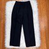Le Suit Vintage Polyester Pant Suit Size 10 Black Tuxedo Lined Notch Collar 2PC