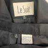 Le Suit Vintage Polyester Pant Suit Size 10 Black Tuxedo Lined Notch Collar 2PC