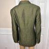 10-2023.jpg JONES WEAR 1PC Green Linen Rayon Lined Notch Collar Career Blazer Size 14