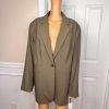 New CALVIN KLEIN Sage Green Polyester Stretch Blend Mid Length Blazer Size 22W