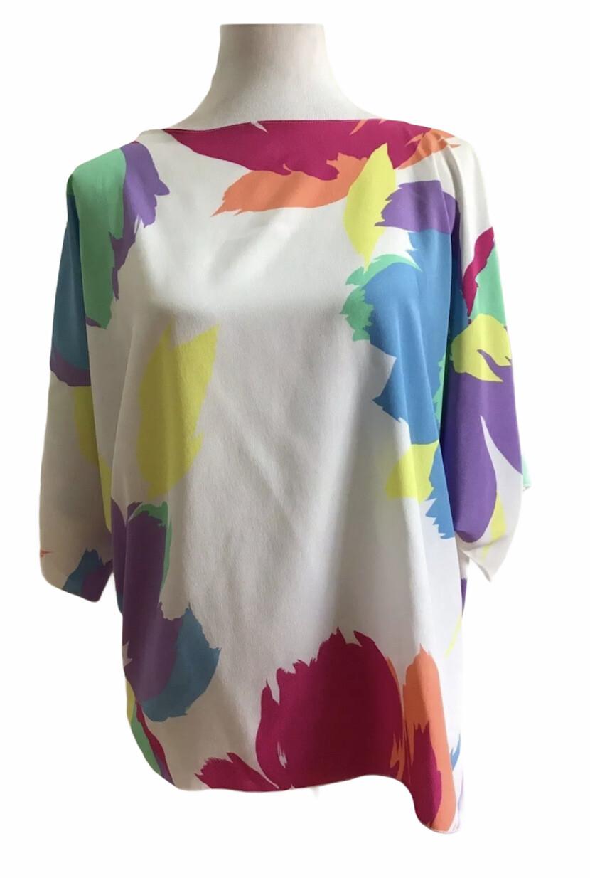 SIASIA New York  Beautiful Women Polyester Multicolor Blouse Size S