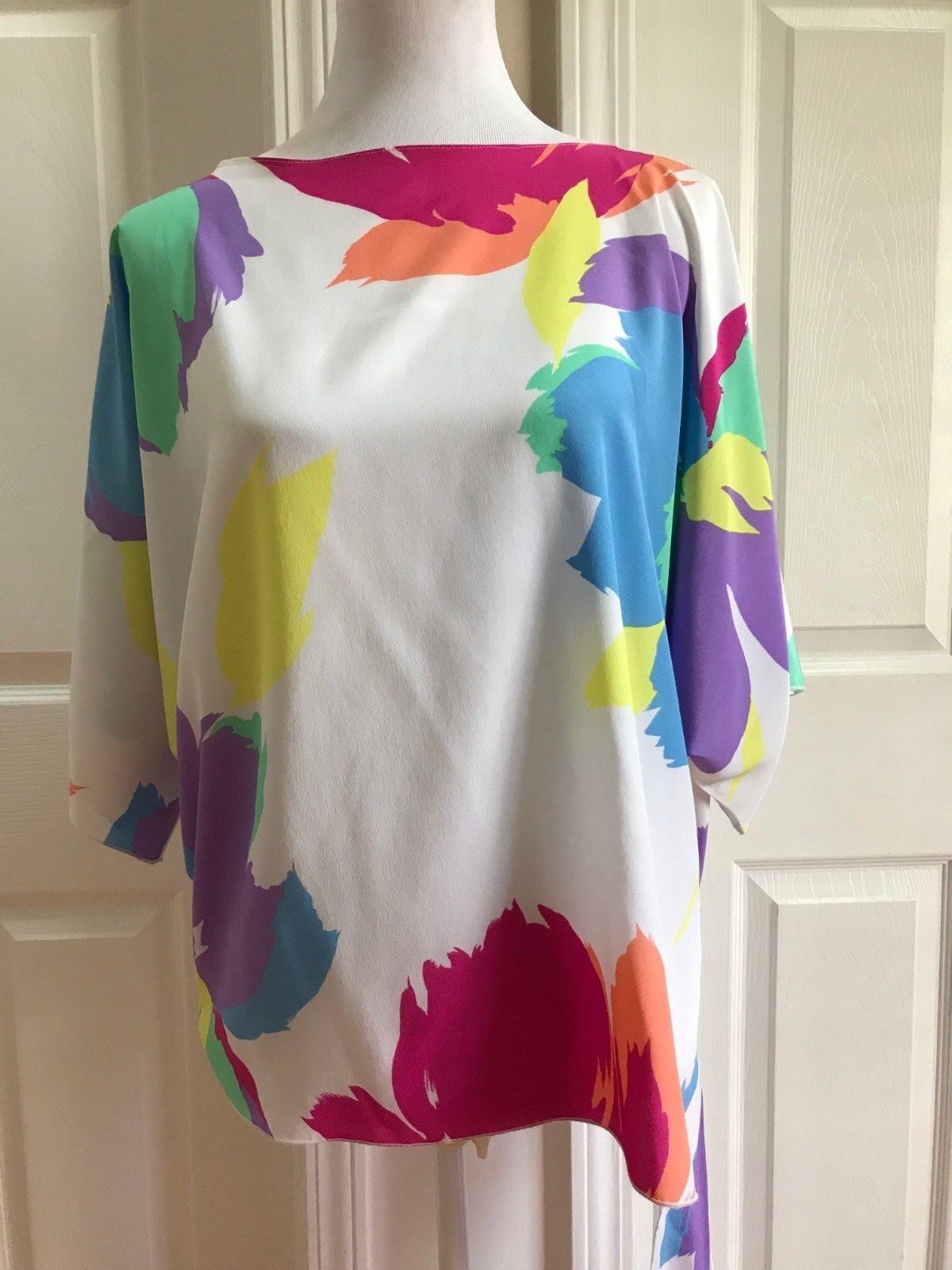SIASIA New York  Beautiful Women Polyester Multicolor Blouse Size S