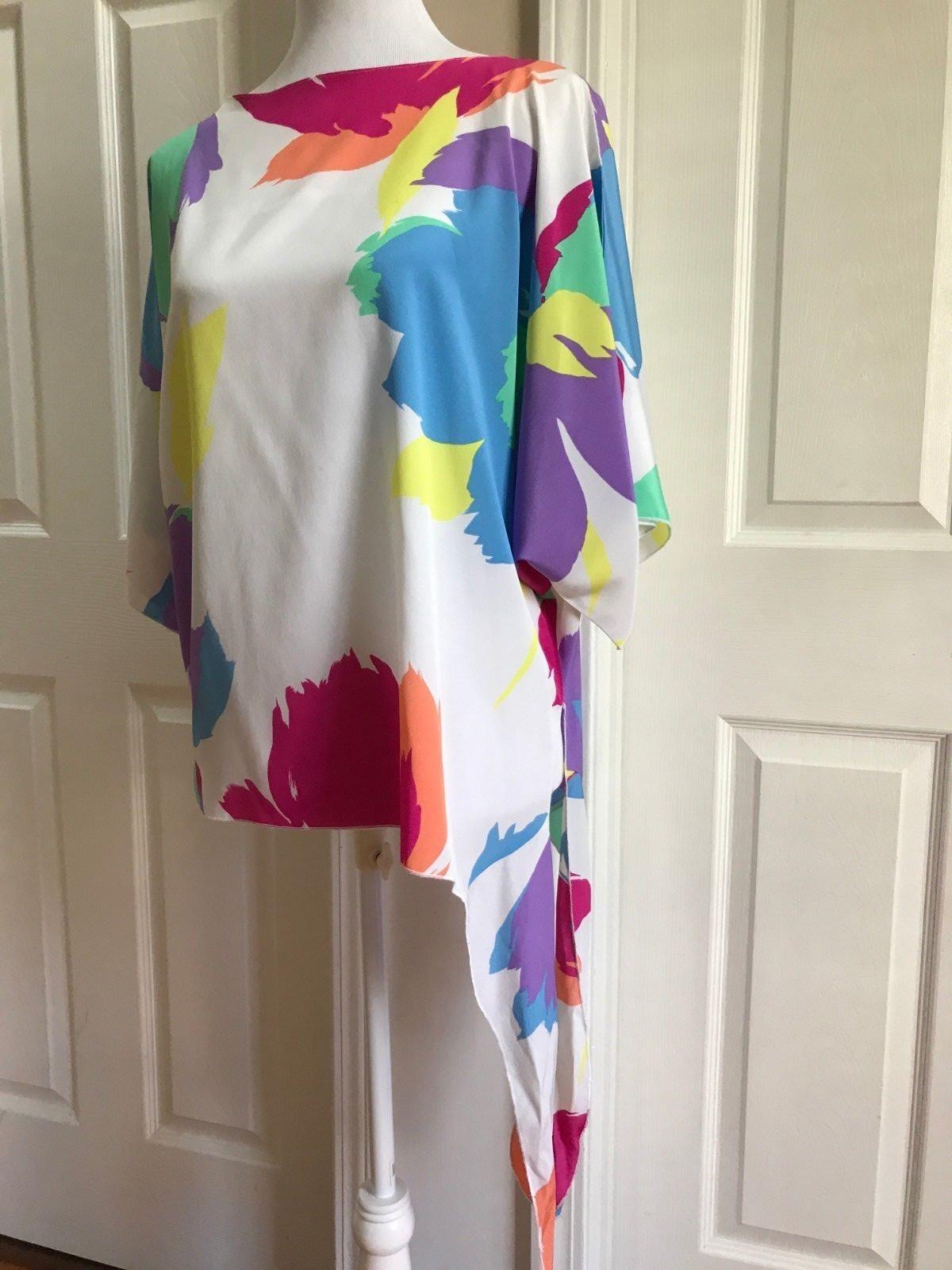 SIASIA New York  Beautiful Women Polyester Multicolor Blouse Size S