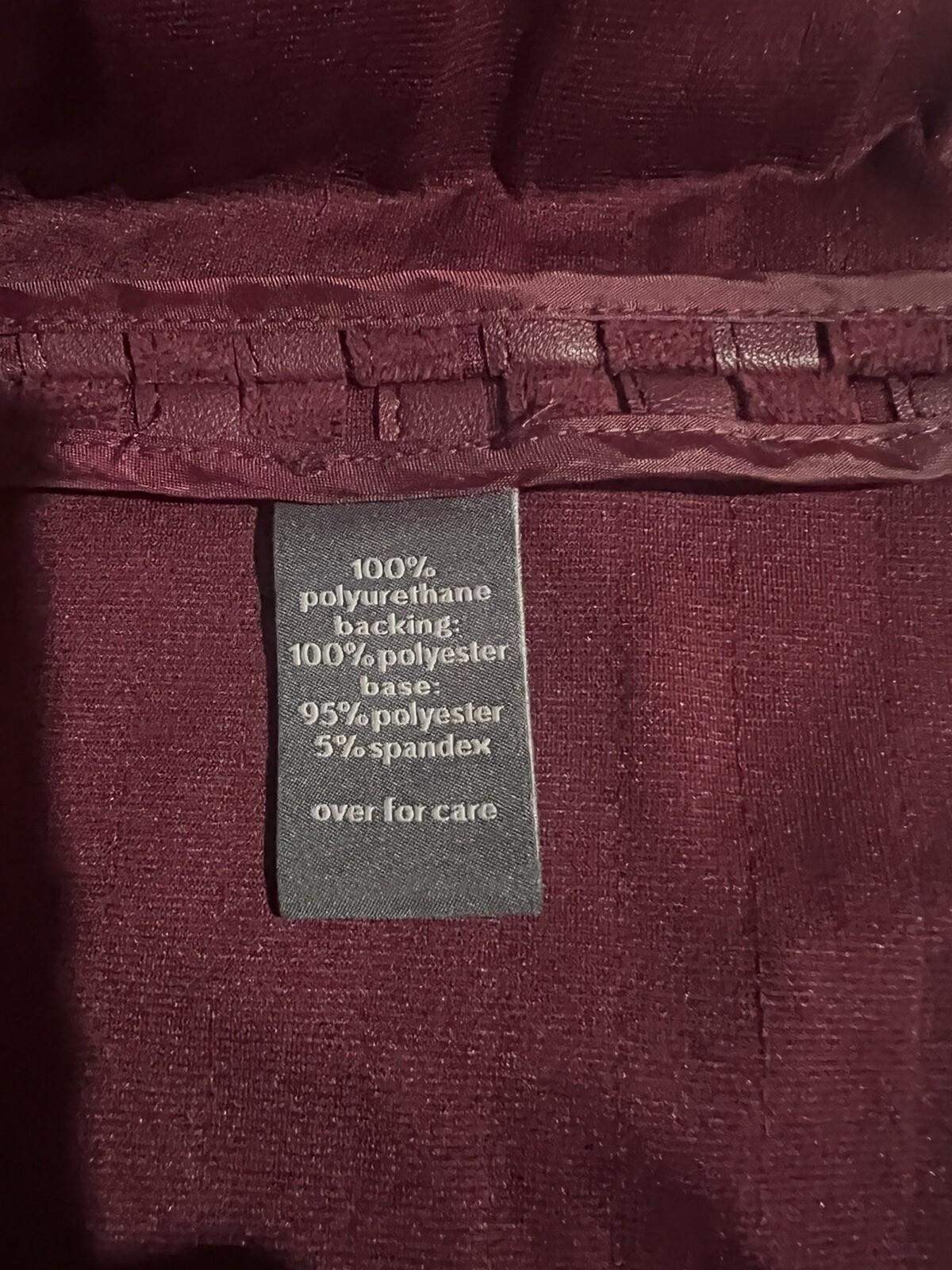 THE LIMITED Suede Faux Leather Oxblood Pleather Pieced Jacket Coat Size M