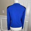NINE WEST Collarless Blue Black Polyester Viscose Elastane Lined Blazer Size 12