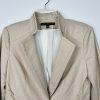 White House Black Market Rayon Stretch Blend Blazer Size 6 Beige Tier collar