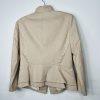 White House Black Market Rayon Stretch Blend Blazer Size 6 Beige Tier collar