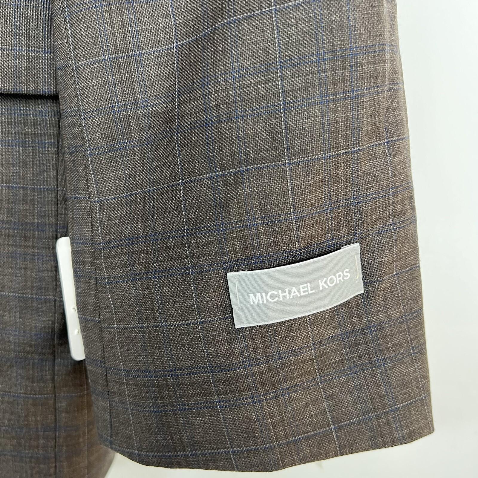 MICHAEL KORS Wool Natural Stretch Blazer Vest Set 37R Luxurious Comfort 2PC New