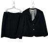 Tahari ASL Polyester Rayon Skirt Suit Size 22W Black Striped Ruffle Collar 2PC